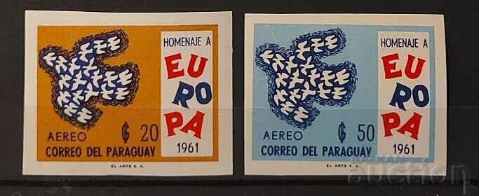 Paraguay 1961 Europe CEPT Perforated series 25 € MNH