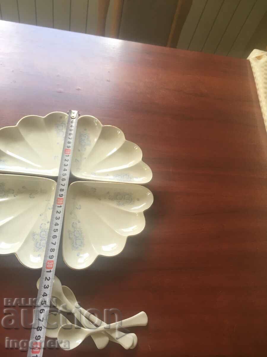 PORCELAIN PLATE "MIDDLE" SPOON IN ORIGIN. PACKAGING-BULGARIA - 5 PORCELAIN PLATE "MIDDLE" SPOON IN ORIGIN. PACKAGING-BULGARIA - 5