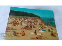 Пощенска картичка Бургас Плажът 1968