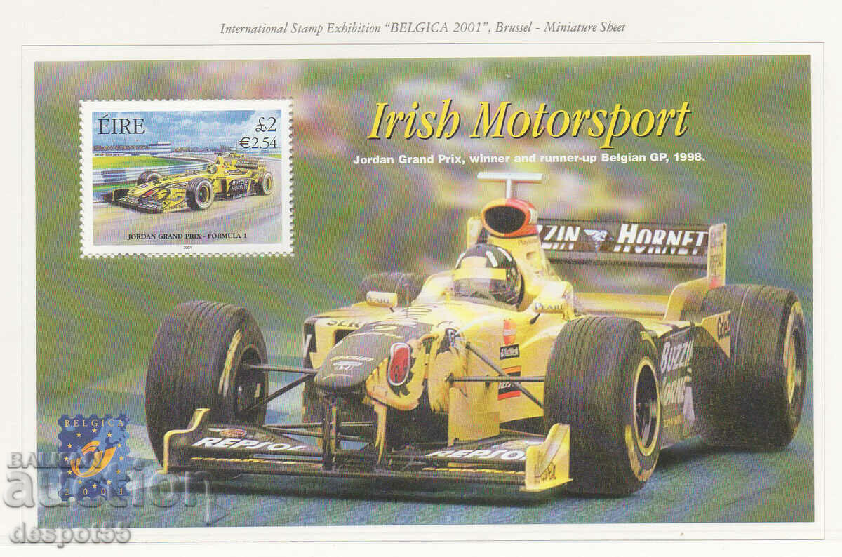 2001. Eire. Irish Motorsport - "BELGICA 2001". Block.