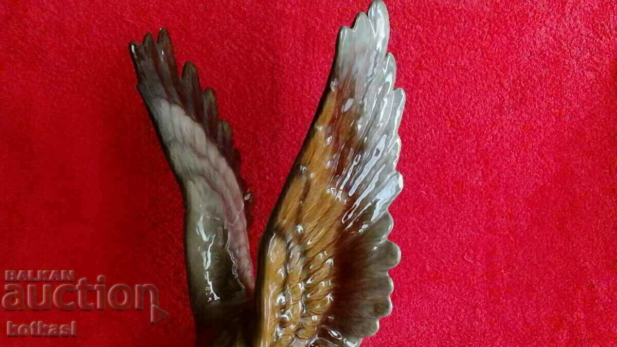 Auction Old porcelain figure of Eagle marked Auction Old porcelain figure of Eagle marked