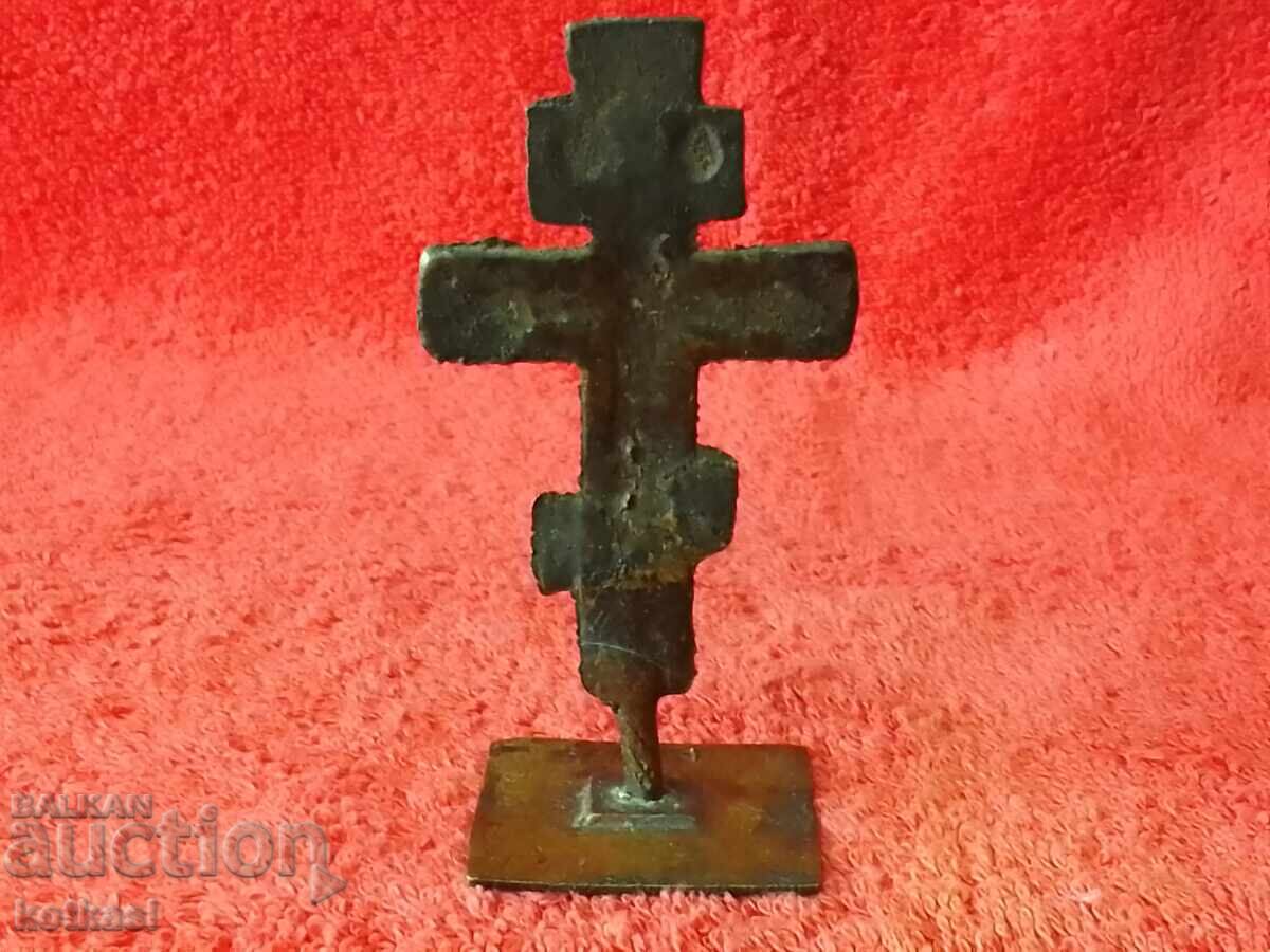 Delivery of Old metal bronze Prosfor seal for bread religion Christians