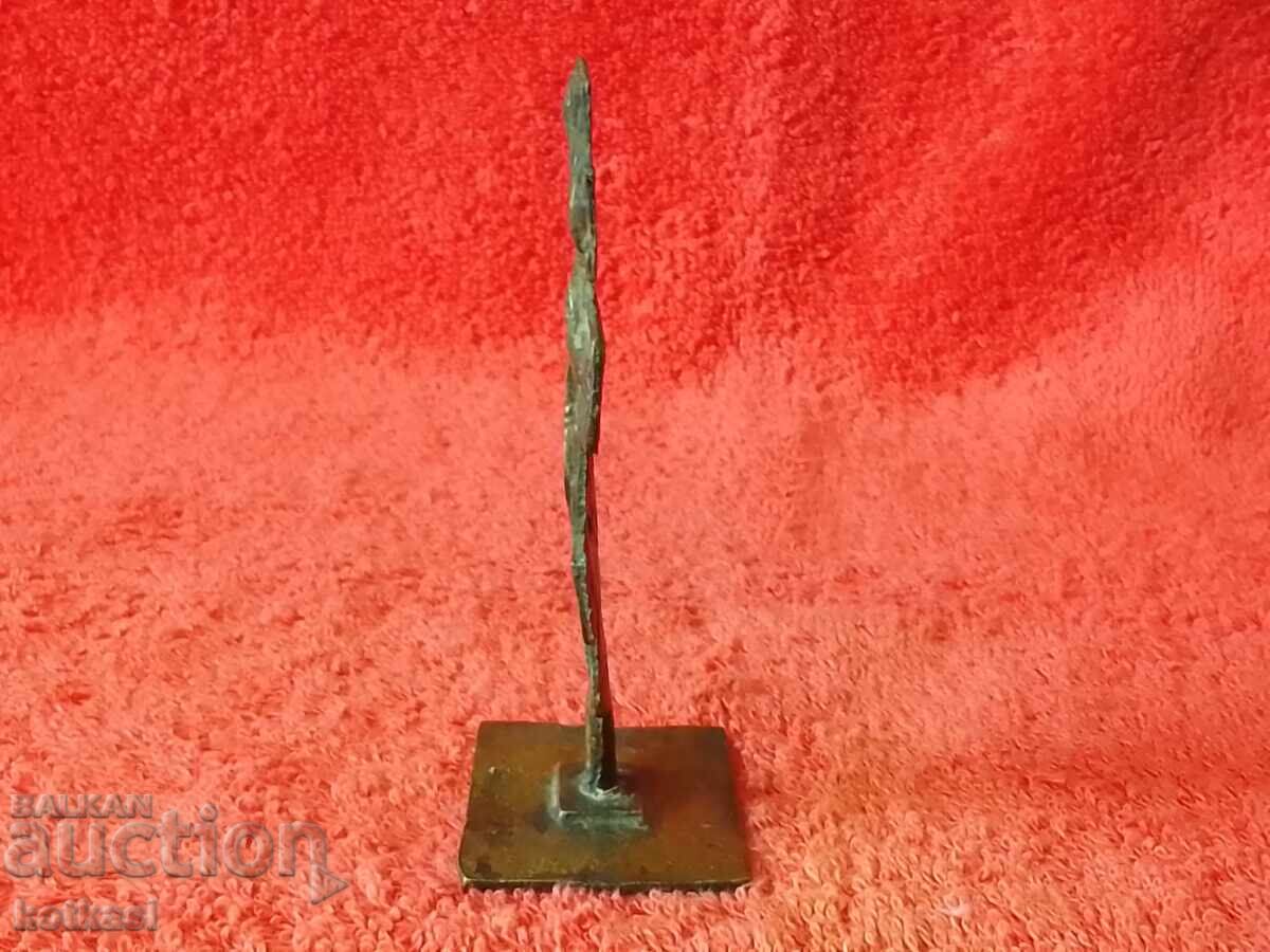 Old metal bronze Prosfor seal for bread religion Christians - 5