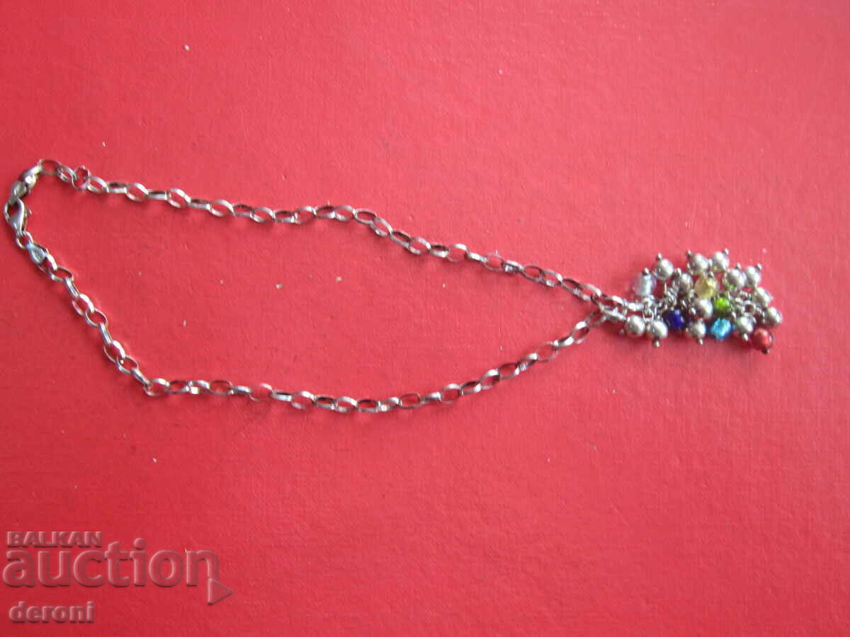 Μοναδική ασημένια αλυσίδα κολιέ με πέτρες 10 - 5 Μοναδική ασημένια αλυσίδα κολιέ με πέτρες 10 - 5