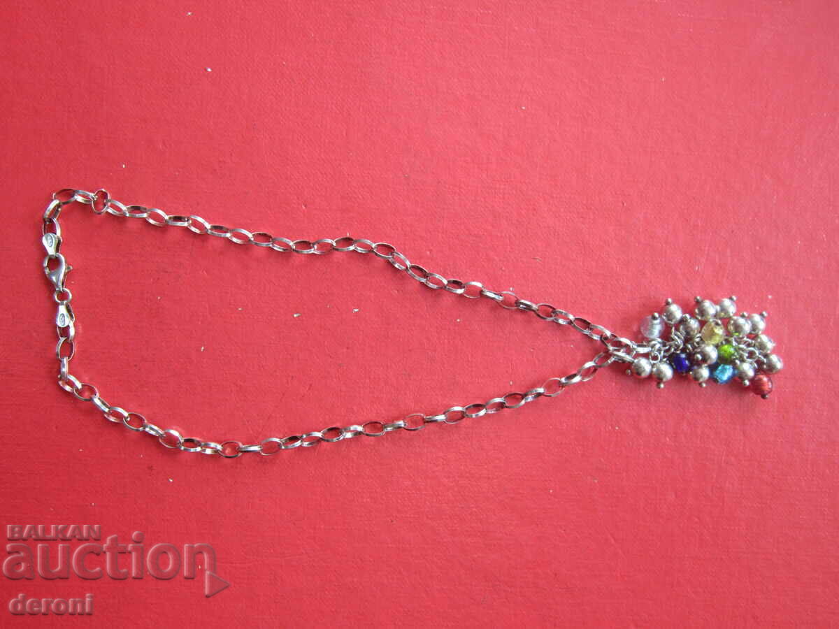 Μοναδική ασημένια αλυσίδα κολιέ με πέτρες 10 - 7 Μοναδική ασημένια αλυσίδα κολιέ με πέτρες 10 - 7