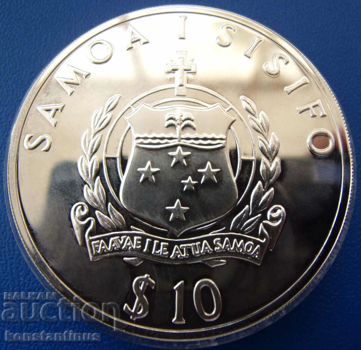 Самоа и Сизифо 10 Долара 1988 UNC PROOF Rare с цена € 46.02 | 90.01 лв.