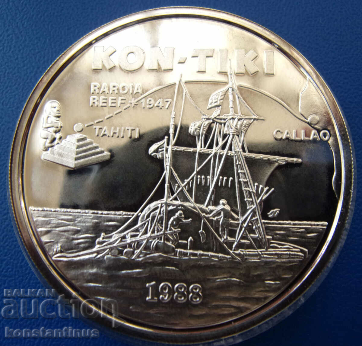 Самоа и Сизифо 10 Долара 1988 UNC PROOF Rare