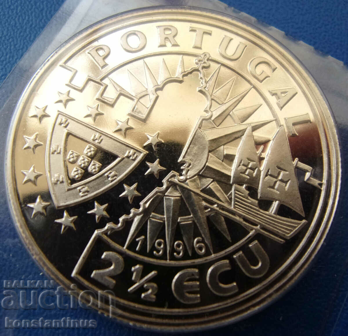 Португалия  2½  Екю  1996  UNC  Rare с цена € 12.78 | 25.00 лв.