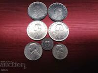 7 монети Ватикана  от 1954 до 1964
