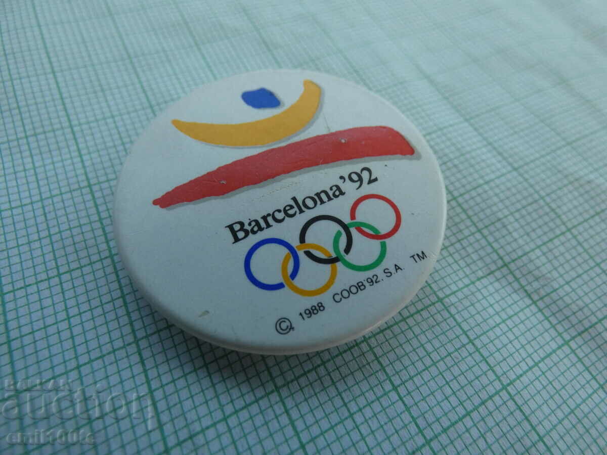 Badge - Olympics Barcelona 92 with price 1.50 BGN | € 0.77 Badge - Olympics Barcelona 92 with price 1.50 BGN | € 0.77
