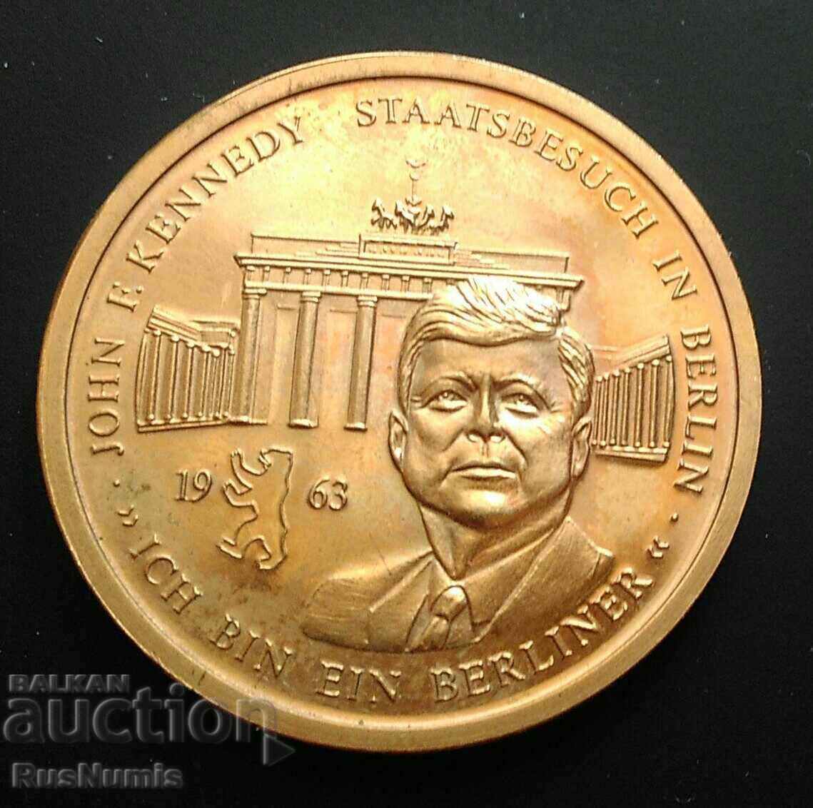 German plaque John F. Kennedy. with price 15.00 BGN | € 7.67