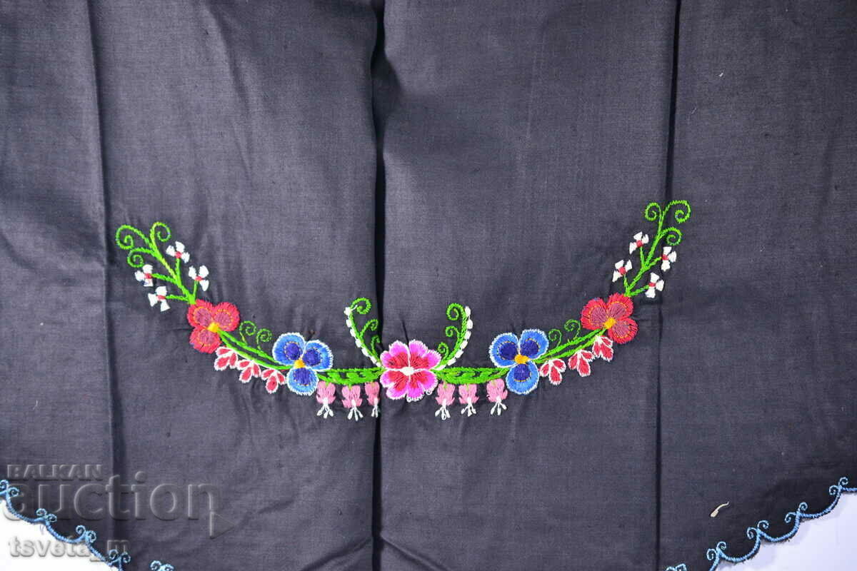 COTTON APRON FOR FOLK COSTUME WITH EMBROIDERY with price 8.00 BGN | € 4.09 COTTON APRON FOR FOLK COSTUME WITH EMBROIDERY with price 8.00 BGN | € 4.09