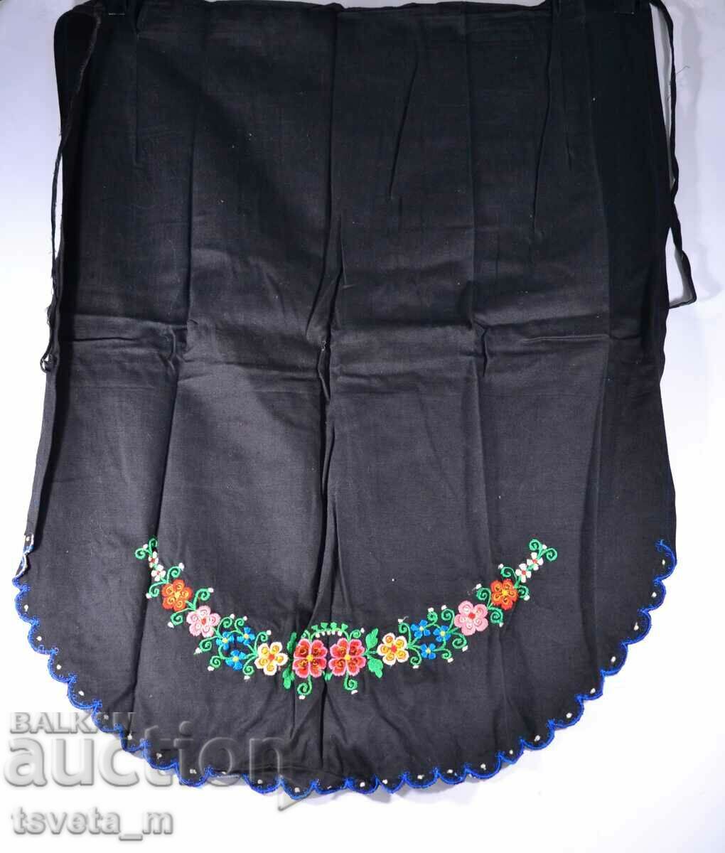 COTTON APRON FOR FOLK COSTUME WITH EMBROIDERY