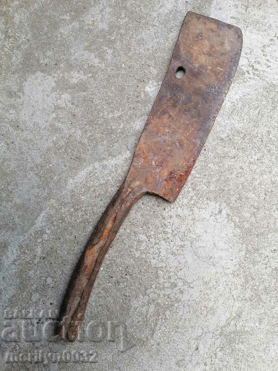 Old forged scythe, ax, hoop, knife, machete, blade - 6