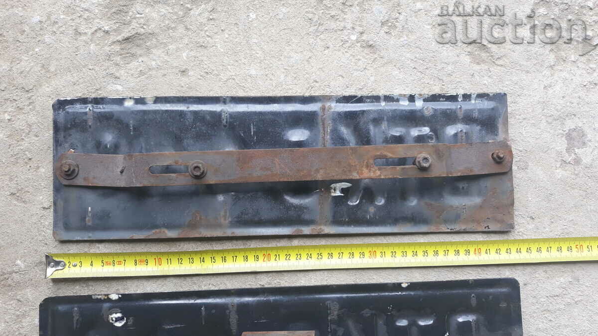 old enameled numbers auto retro plates social 60s - 6 old enameled numbers auto retro plates social 60s - 6