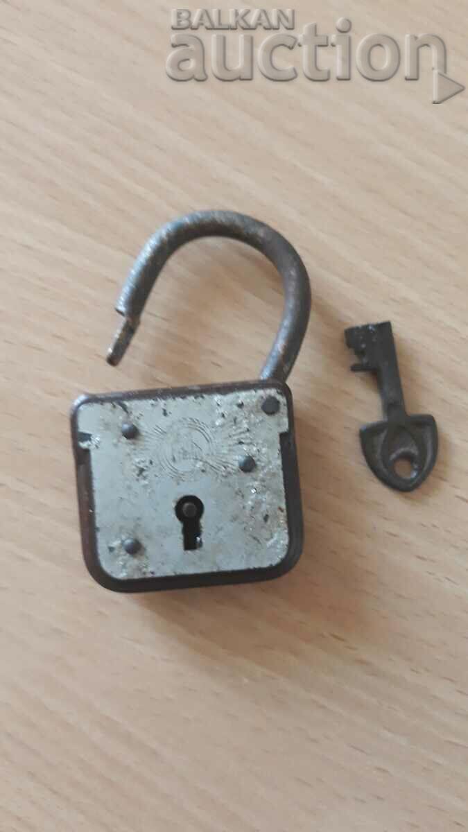 antique retro vintage padlock small padlock with key