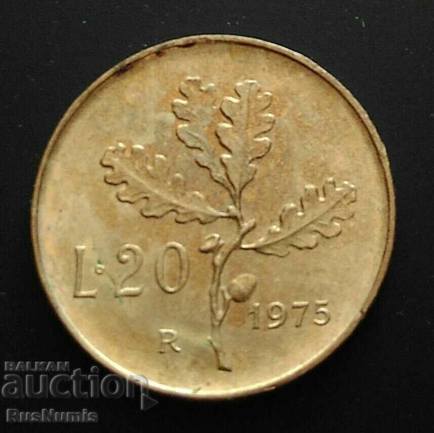 Italy. 20 pounds 1975 with price 0.75 BGN | € 0.38 Italy. 20 pounds 1975 with price 0.75 BGN | € 0.38