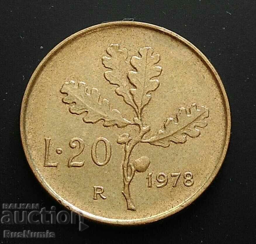 Italy. 20 pounds 1978 with price 0.75 BGN | € 0.38 Italy. 20 pounds 1978 with price 0.75 BGN | € 0.38