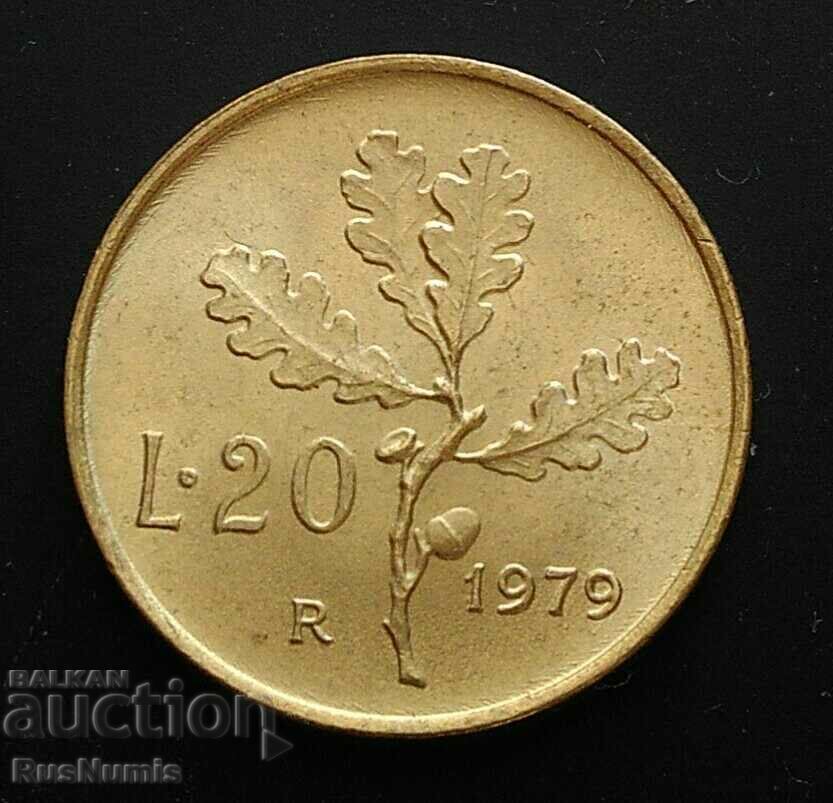Italy. 20 pounds 1979 with price 0.75 BGN | € 0.38 Italy. 20 pounds 1979 with price 0.75 BGN | € 0.38