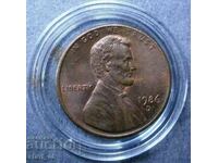 САЩ 1 цент 1986