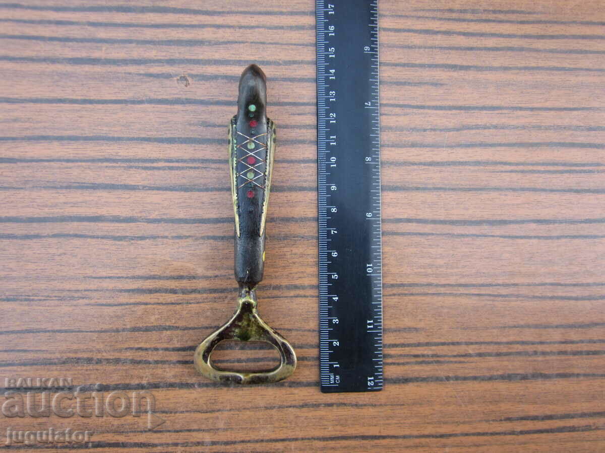 antique bronze bird opener with bone handle - 7 antique bronze bird opener with bone handle - 7