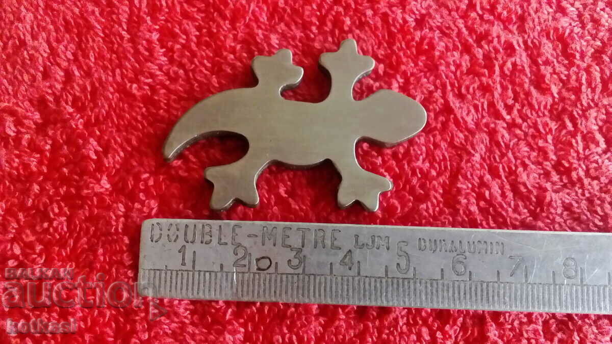 Magnet de frigider metalic suvenir Lizard Gecko Salamander
