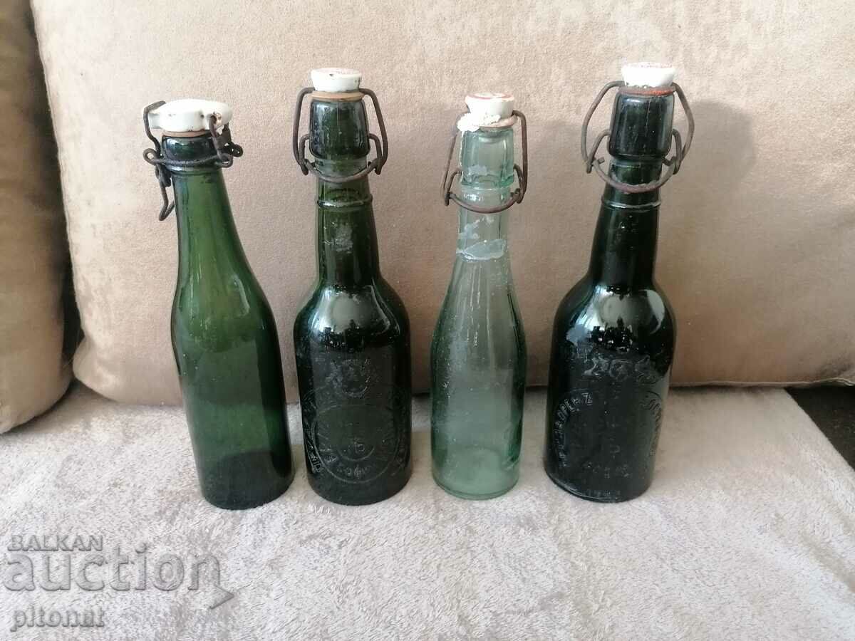 Лот стъклени бутилки Царство България