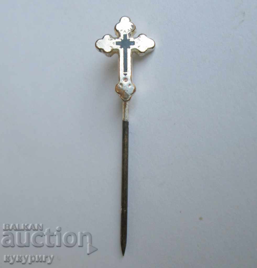 Old religious cross needle pin badge for lapel priest - 6 Old religious cross needle pin badge for lapel priest - 6