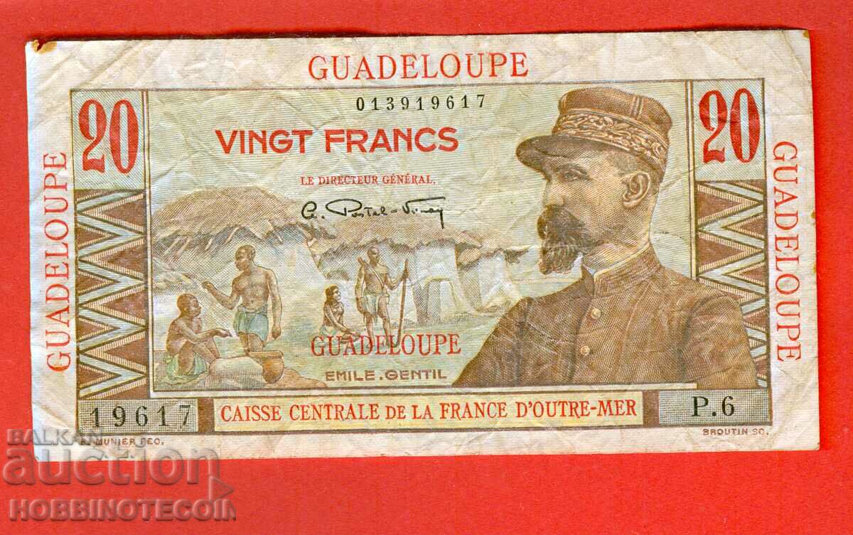 GUADELOUPE 20 Franca issue - issue 1947
