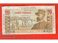 GUADELOUPE 20 Franca issue - issue 1947