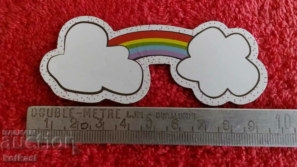 Souvenir Fridge Magnet Rainbow Clouds