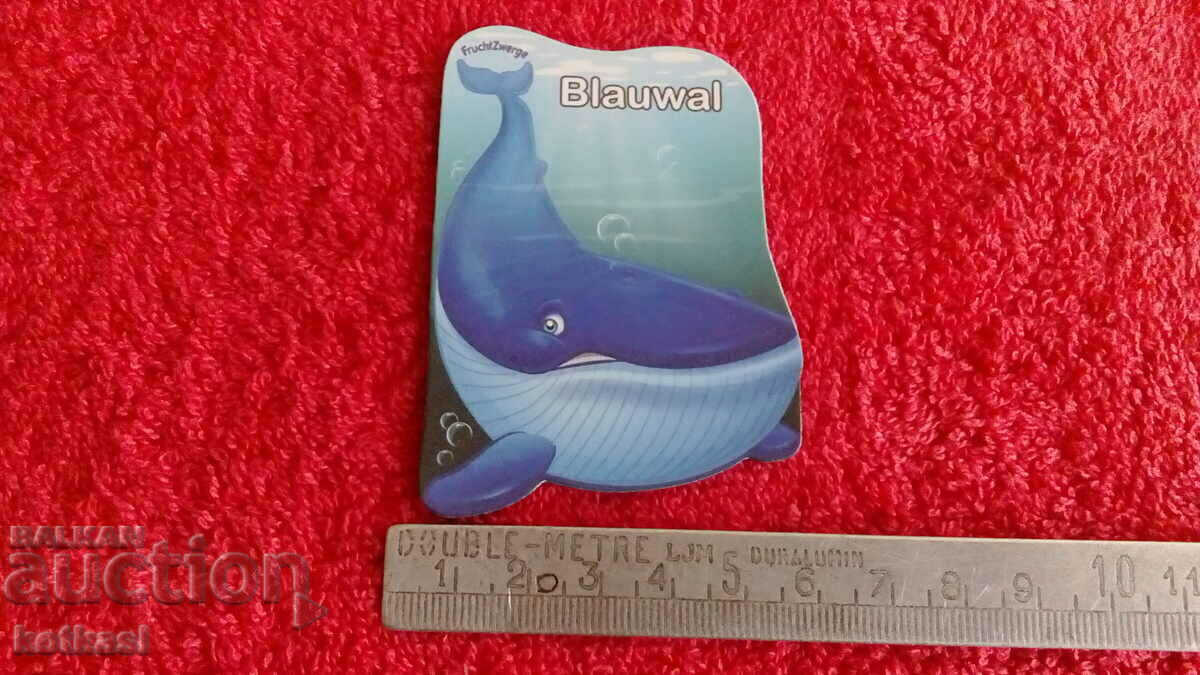 Magnet pentru frigider suvenir Balena albastră