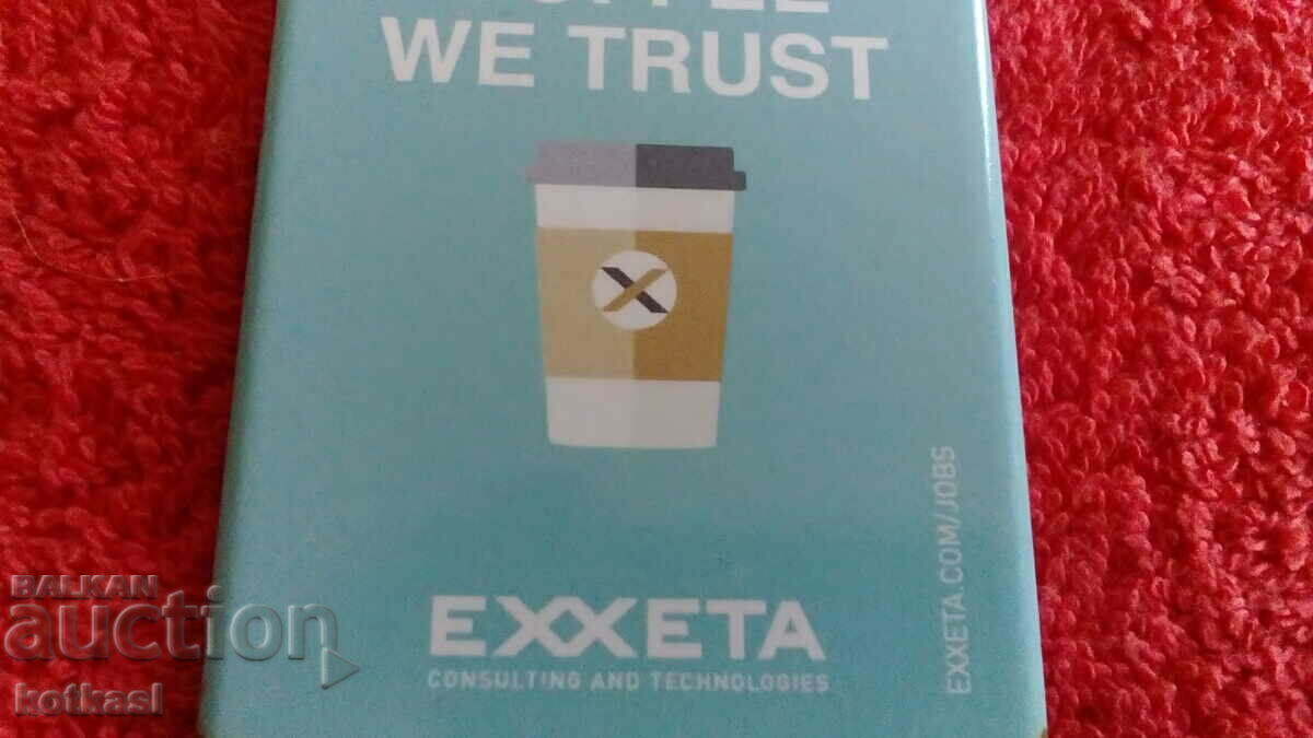 Auction Souvenir Fridge Magnet We trust in coffee Auction Souvenir Fridge Magnet We trust in coffee