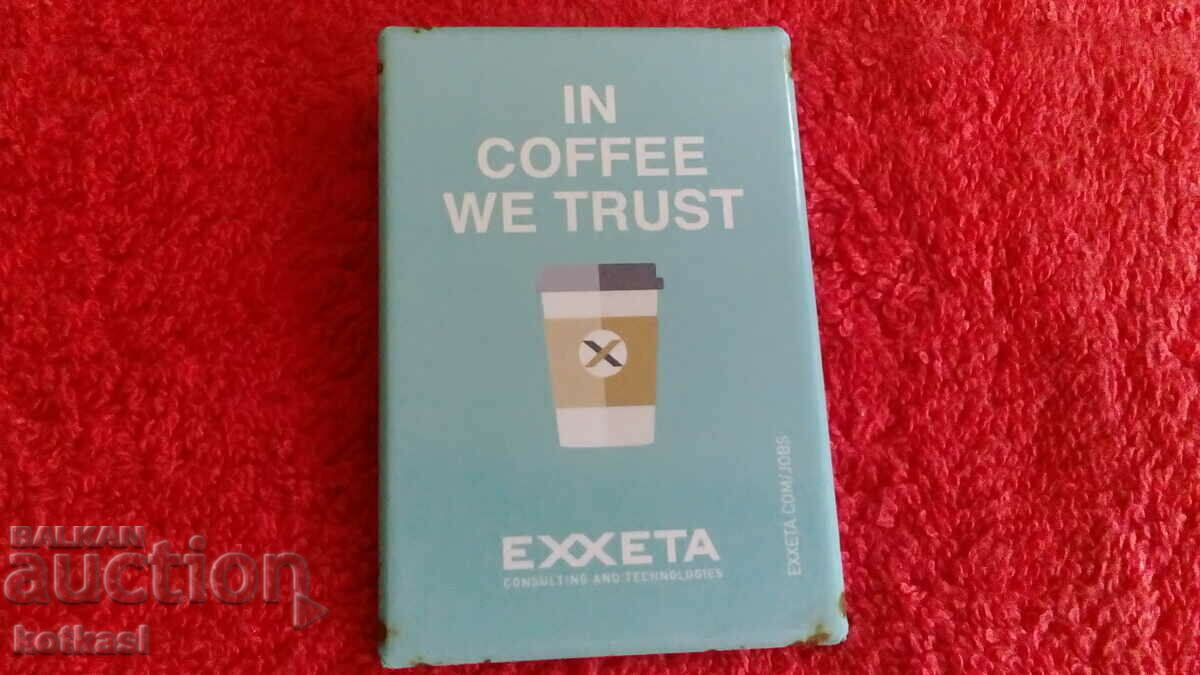 Souvenir Fridge Magnet We trust in coffee - 5 Souvenir Fridge Magnet We trust in coffee - 5