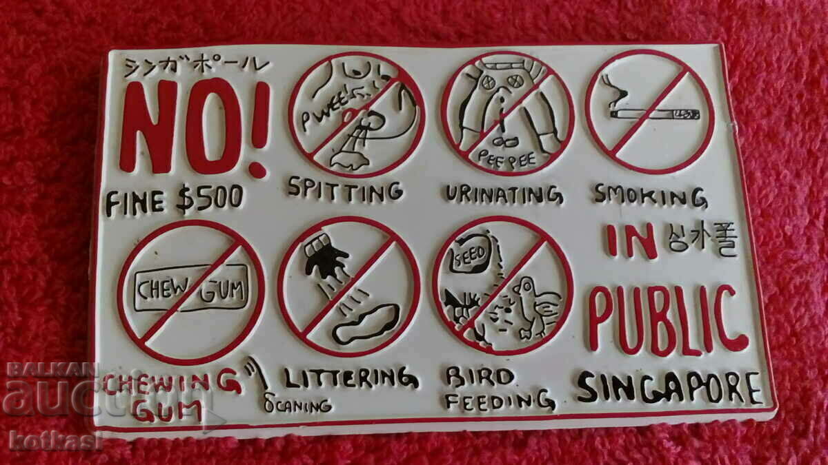 Souvenir Fridge Magnet Singapore hygiene ban fine - 6