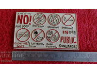 Souvenir Fridge Magnet Singapore hygiene ban fine