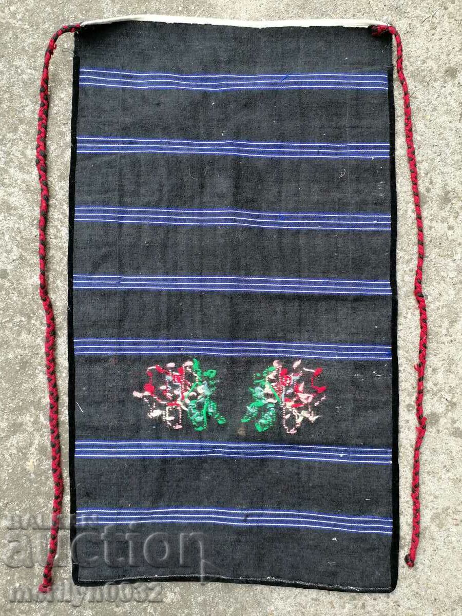 An old hand-woven apron with embroidery, costume - 5 An old hand-woven apron with embroidery, costume - 5
