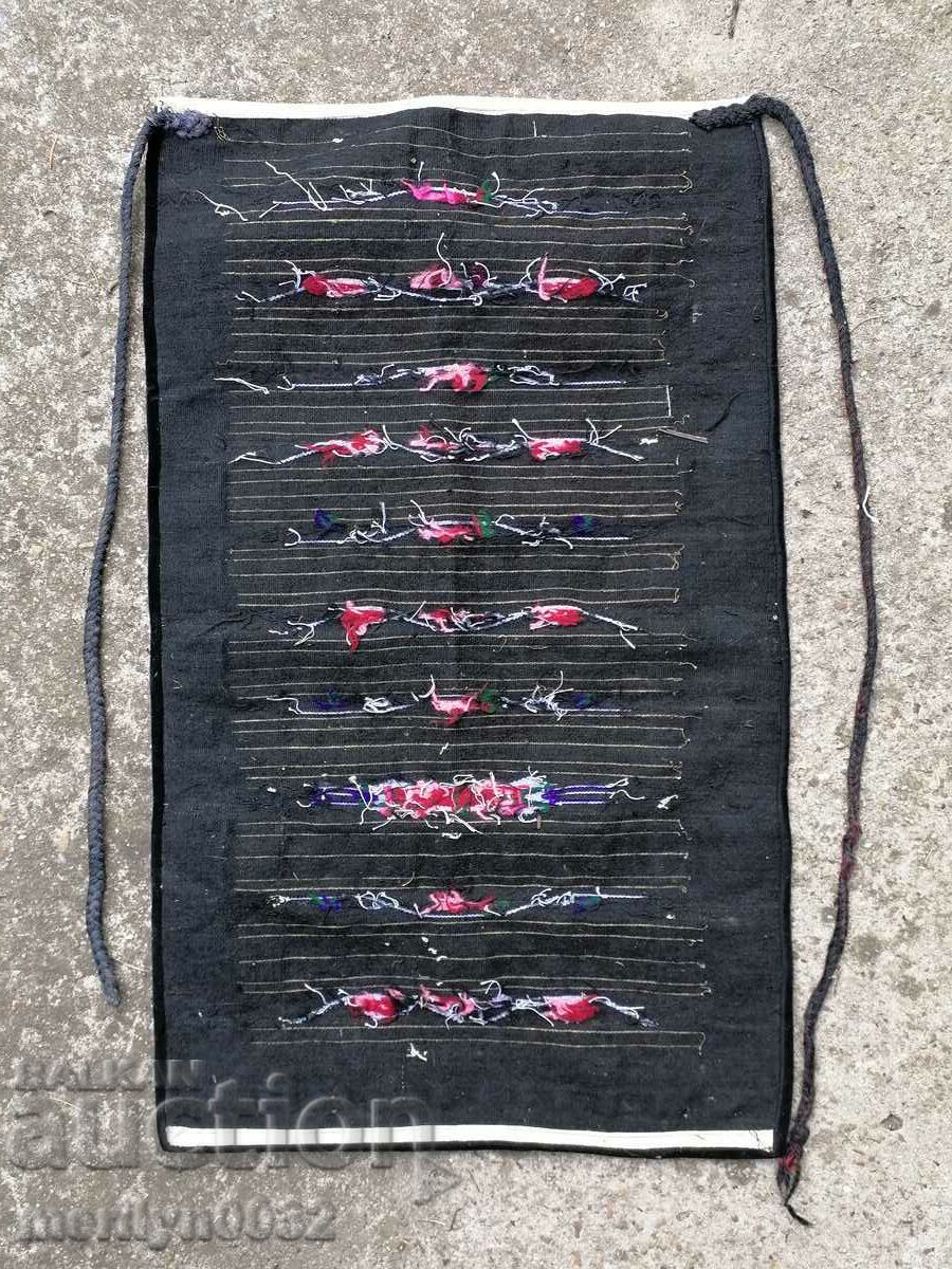 Old hand woven apron with embroidery, costume - 6