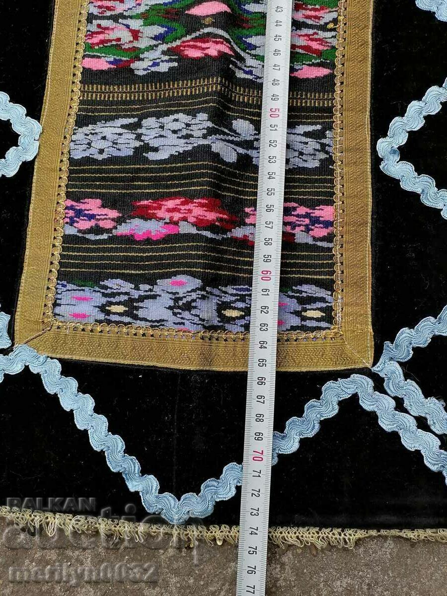 Auction Old hand woven apron with embroidery, costume Auction Old hand woven apron with embroidery, costume