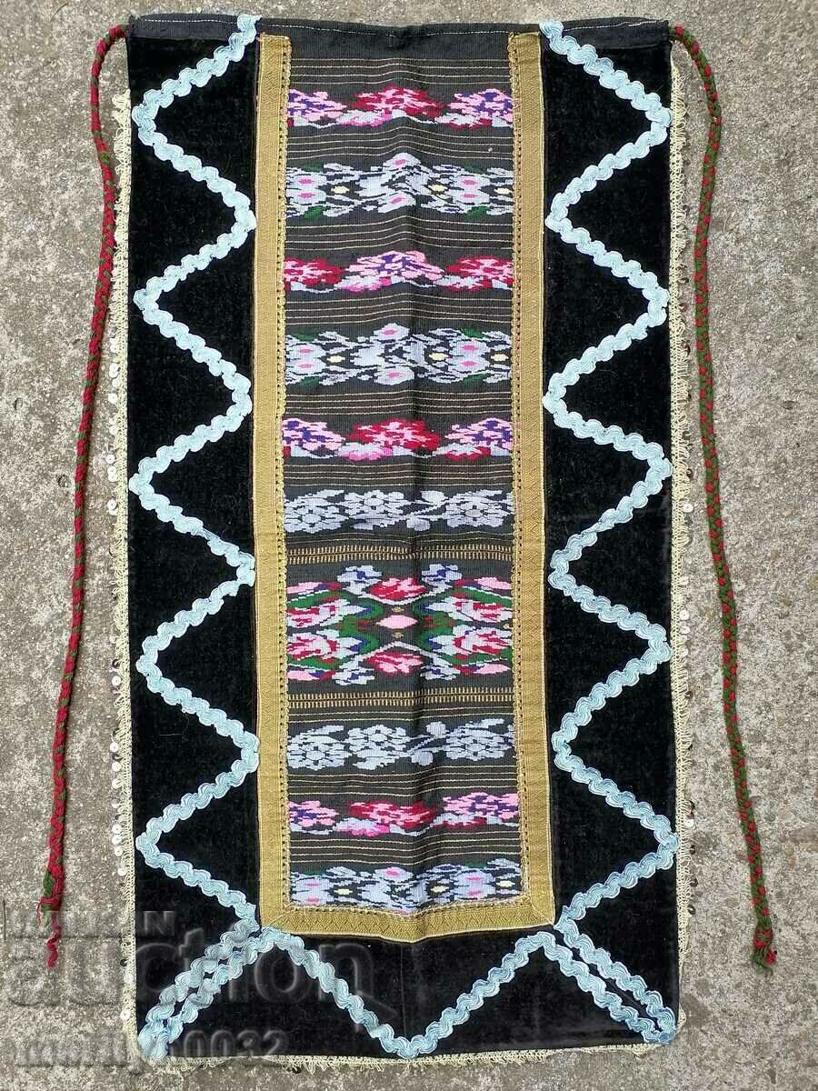 Old hand woven apron with embroidery, costume Old hand woven apron with embroidery, costume