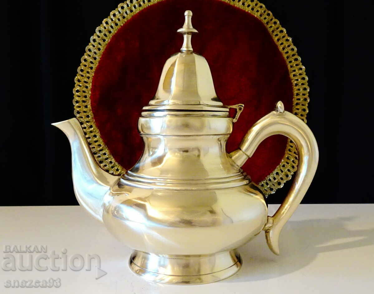 Auction  Bronze jug, teapot 1 kg., marked