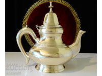 Jug, teapot 1 kg., Nickel silver, marked.
