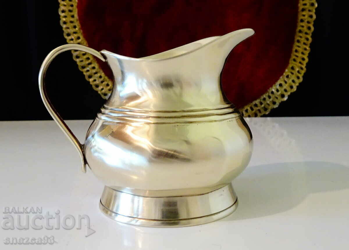 Bronze jug, pitcher, milk jug, marked with price 36.00 BGN | € 18.41
