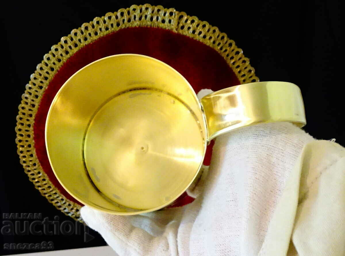 Brass cup, beaker ladle for 500 ml. - 6 Brass cup, beaker ladle for 500 ml. - 6