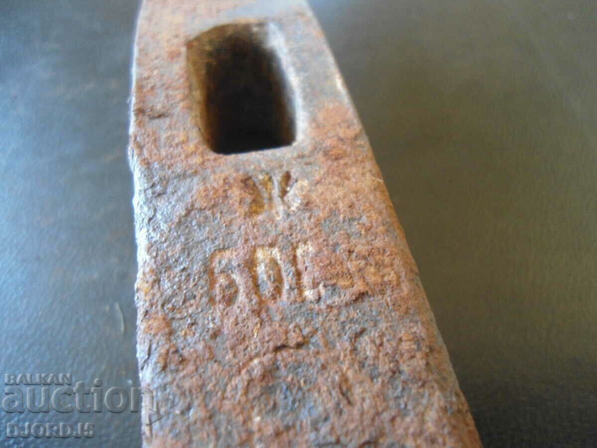 Old hammer, markings with price 3.00 BGN | € 1.53 Old hammer, markings with price 3.00 BGN | € 1.53