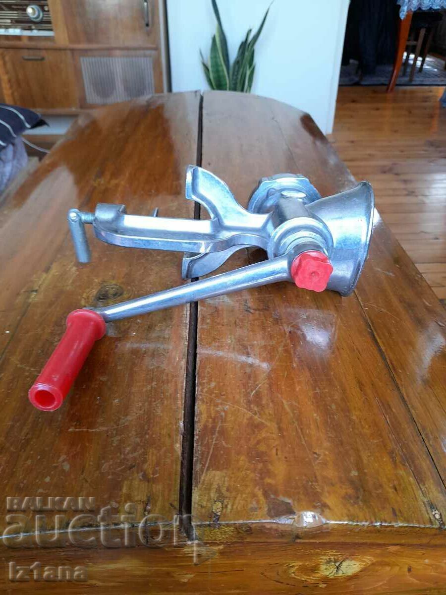 Auction Old aluminum meat grinder Auction Old aluminum meat grinder