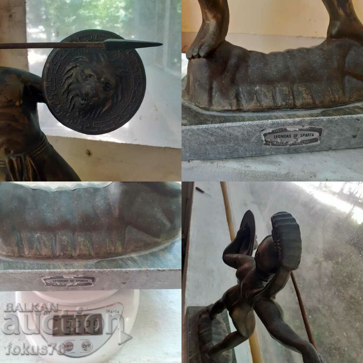 Стара голяма метална статуетка на Леонид - 7 Стара голяма метална статуетка на Леонид - 7