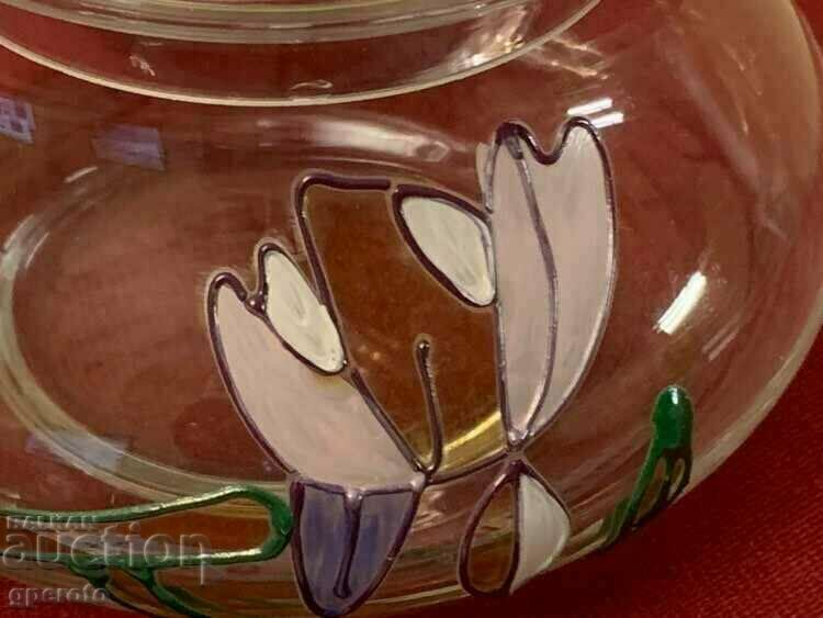 A unique hand-painted sugar bowl, candy box from the 70s with price 15.00 BGN | € 7.67 A unique hand-painted sugar bowl, candy box from the 70s with price 15.00 BGN | € 7.67