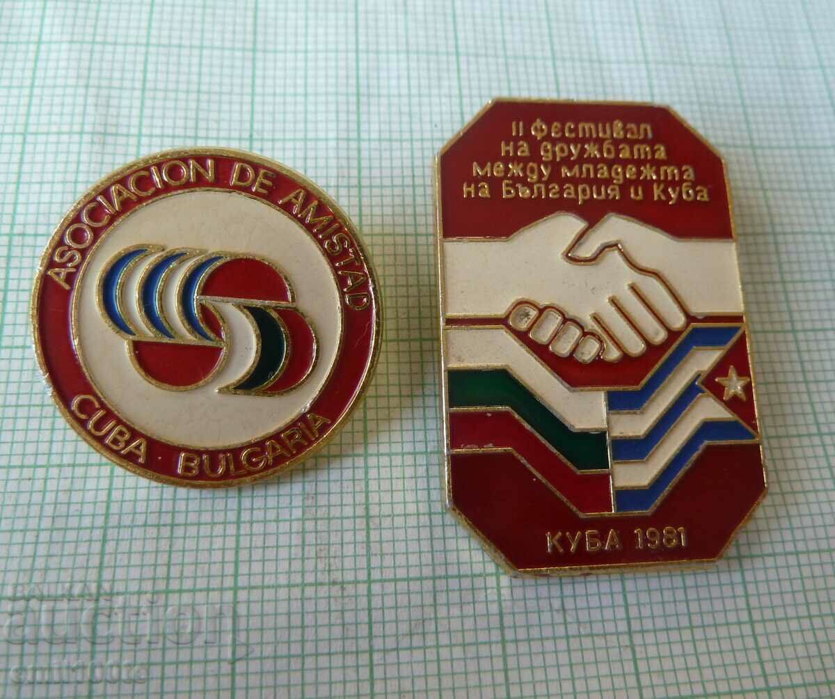 Badges - Festival of Friendship between the Youth of Bulgaria and Cuba