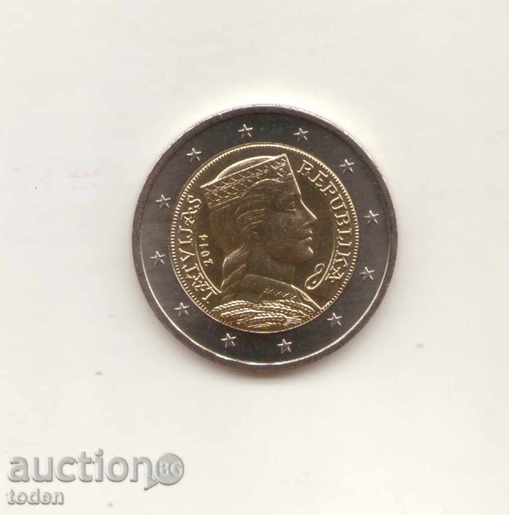 +Latvia-2 Euros-2014-KM# 157 +Latvia-2 Euros-2014-KM# 157